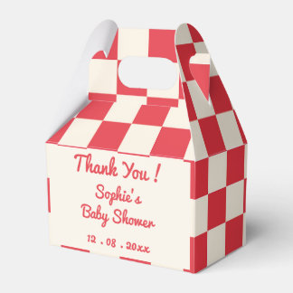 Retro Personalized “Thank You” Baby Shower Favor Box