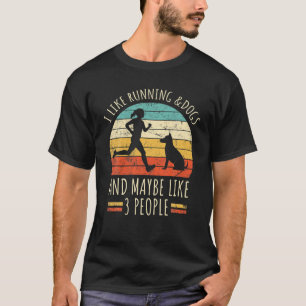 Retro Pet Dog Lover I Like Running T-Shirt