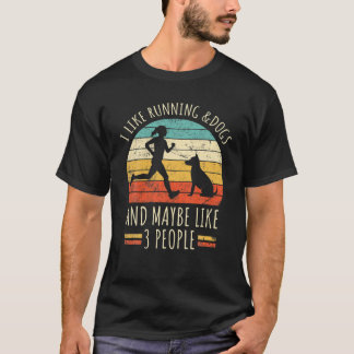 Retro Pet Dog Lover I Like Running T-Shirt