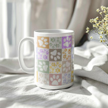 Retro Pet Paw Chequered 