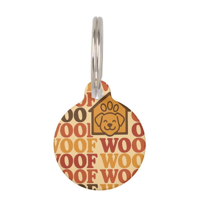 Retro Pet Vibes Pet Tag (Front)