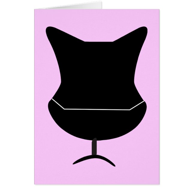 Rétro petite carte noire de chaise (Devant)