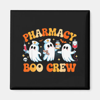 Retro Pharmacy Boo Crew Ghost Pharmacist Tech Magnet
