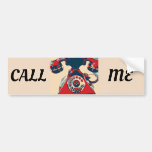 Retro Phone Bumper Sticker