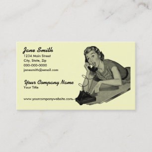 Retro Phone Caller Business Card