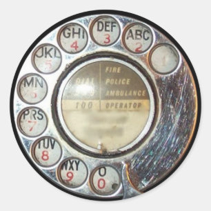 RETRO PHONE DIAL sticker