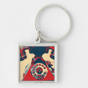 Retro Phone Keychain