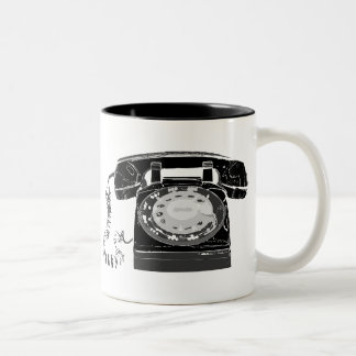 Retro Phone Two-Tone Coffee Mug