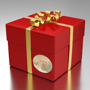 Retro Photo Christmas tree  Classic Round Sticker