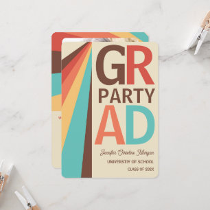 Retro Photo Grad Party Invitation