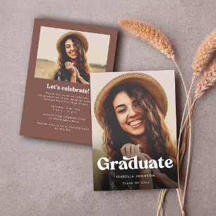 Retro Photo Graduation Party Invitation