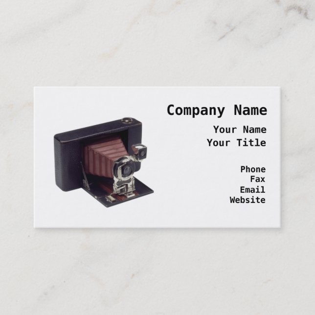 Retro Photographer Business Card (Front)