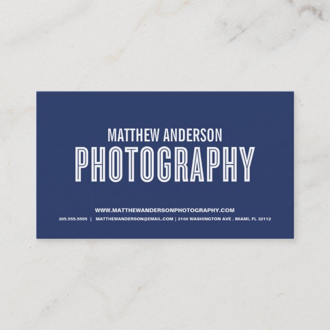 RETRO | PHOTOGRAPHY BUSINESS CARD (Front)