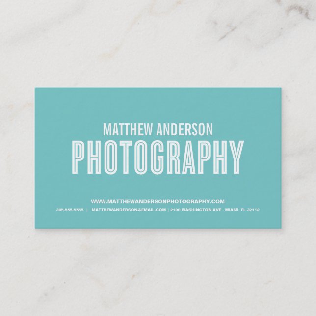 RETRO | PHOTOGRAPHY BUSINESS CARD (Front)
