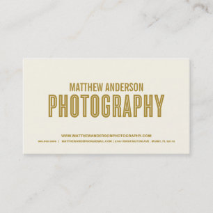 RETRO PHOTOGRAPHY BUSINESS CARD