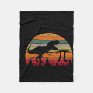 Retro Pi Day 3.14 Dinosaur Funny Pi Day Math Toddl Fleece Blanket