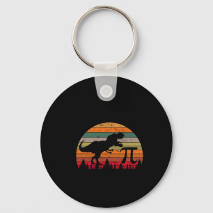 Retro Pi Day 3.14 Dinosaur Funny Pi Day Math Toddl Keychain