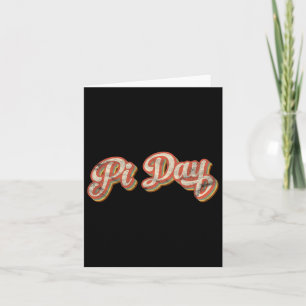 Retro Pi Day Text Gift Vintage Math Teacher Studen Card