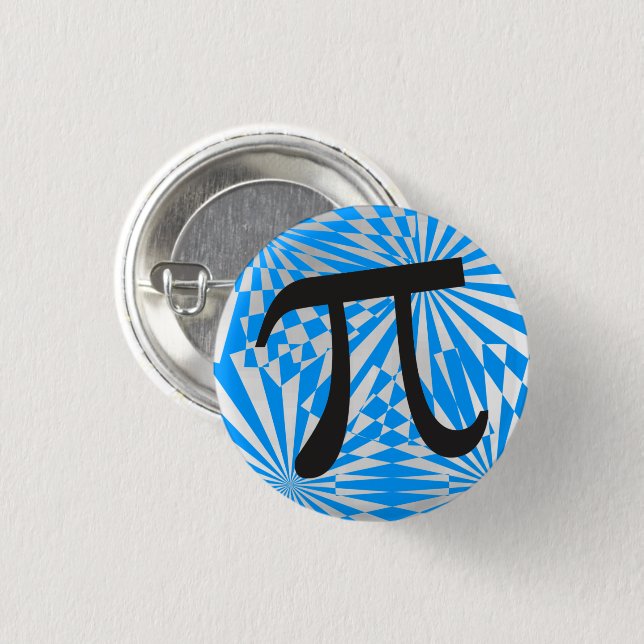 Retro Pi Symbol 1 Inch Round Button (Front & Back)