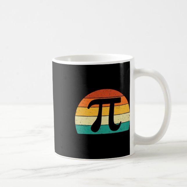 Retro Pi Symbol - Math Lover Science Pi Day  Coffee Mug (Right)