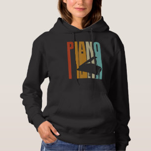 Retro Piano Cool Piano Player Hoodie