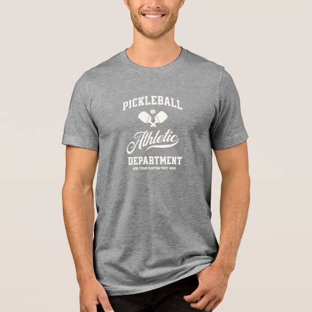 Retro Pickleball Athletic Department Custom  Tri-Blend Shirt (Front)