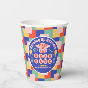 Retro Pickleball Graduation Party  Paper Cups