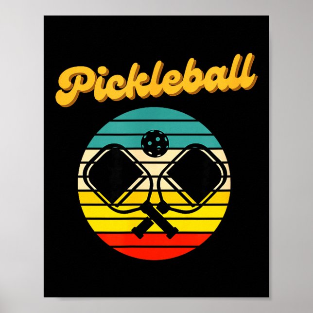 Retro pickleball  poster (Front)