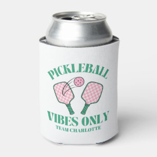Retro Pickleball Vibes Only Birthday Can Cooler