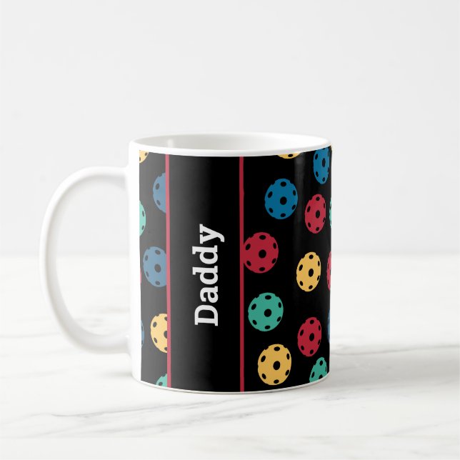 😍 Retro Pickleballs / black Coffee Mug (Left)