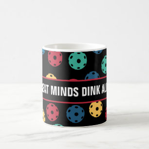 😍 Retro Pickleballs / black with custom text Coffee Mug