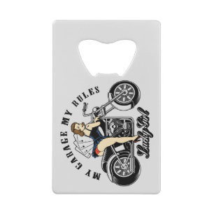 Retro Pin-Up Girl Stainless Steel Bottle Opener Credit Card Bottle Opener