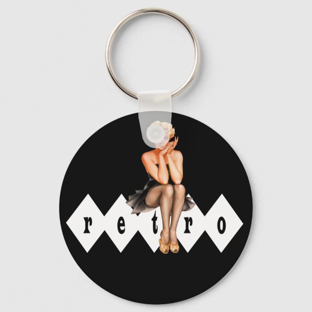 Retro Pin-Up Keychain (Front)