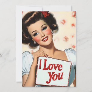 Retro Pin-Up Love Invitation