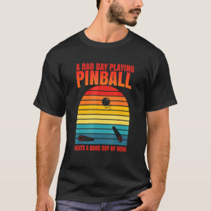 Retro Pinball Beats Work Arcade Machine T-Shirt