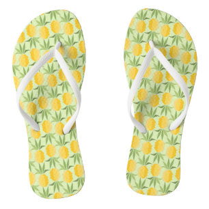 Retro Pineapples Flip Flops