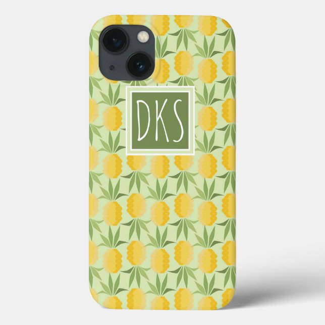 Retro Pineapples | Monogram Case-Mate iPhone Case (Back)