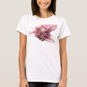 Retro Pink Abstract Cubes Visual Design T-Shirt
