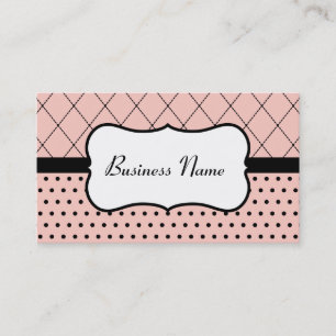 Retro Pink and Black Business Cards