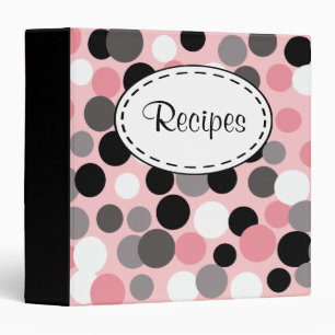 Retro Pink and Black Recipe Binder