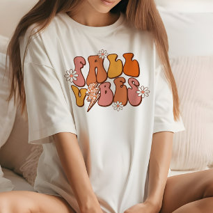 Retro Pink and Orange Fall Vibes with Floral Tri-Blend Shirt