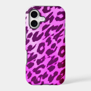 Retro pink animal print fur skin of leopard