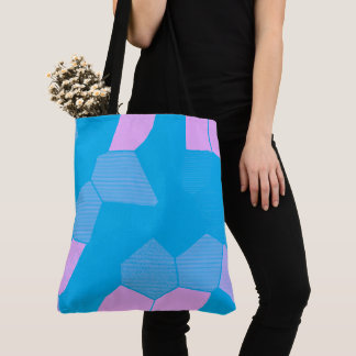 Retro Pink/Blue Tote Bag