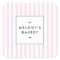 Retro Pink Candy Stripes Bakery