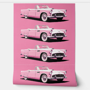Retro Pink Car Wallpaper