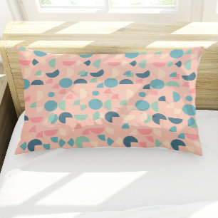 Retro Pink Colourful Modern Geometric Tribal Pillowcase