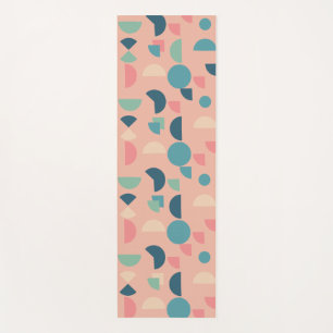 Retro Pink Colourful Modern Geometric Tribal Yoga Mat