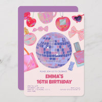 Retro Pink Disco yk2 aesthetic Sweet 16 Birthday