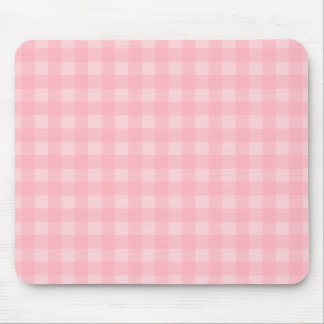 Retro Pink Gingham Chequered Pattern Background Mouse Pad