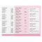 Retro Pink Groovy Beauty Salon Tri-Fold Price List